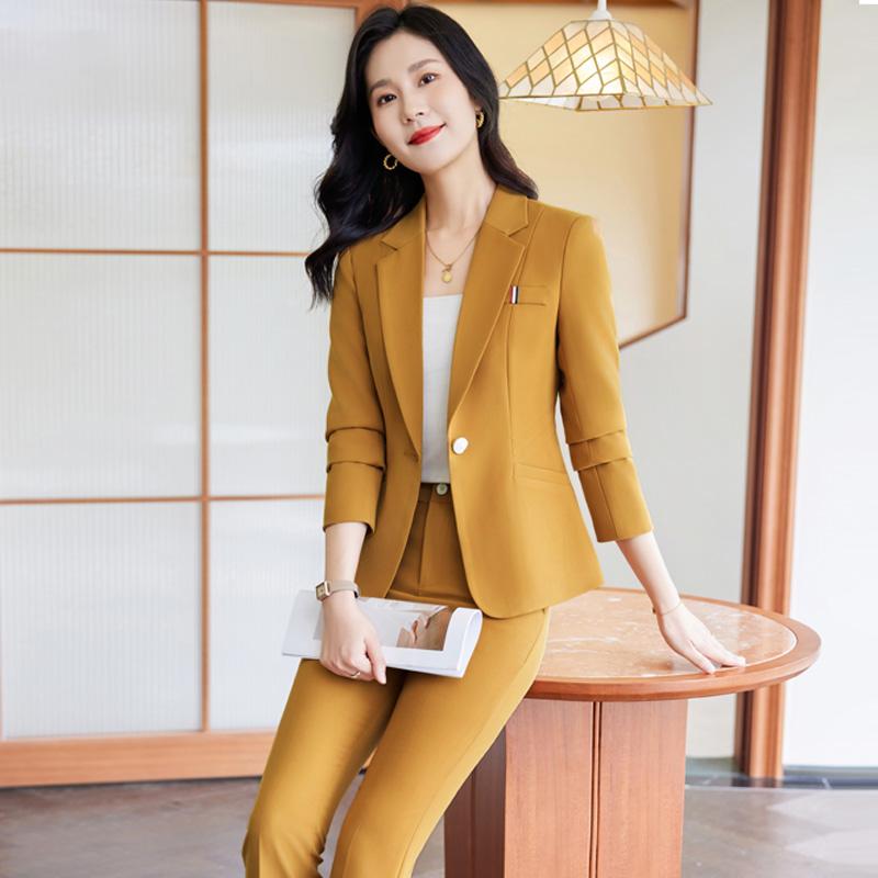 レディース スーツ カジュアル 婦人服 春秋 スリムフィット レディース ジャケット 長袖 セットアップセット ファッション おしゃれ