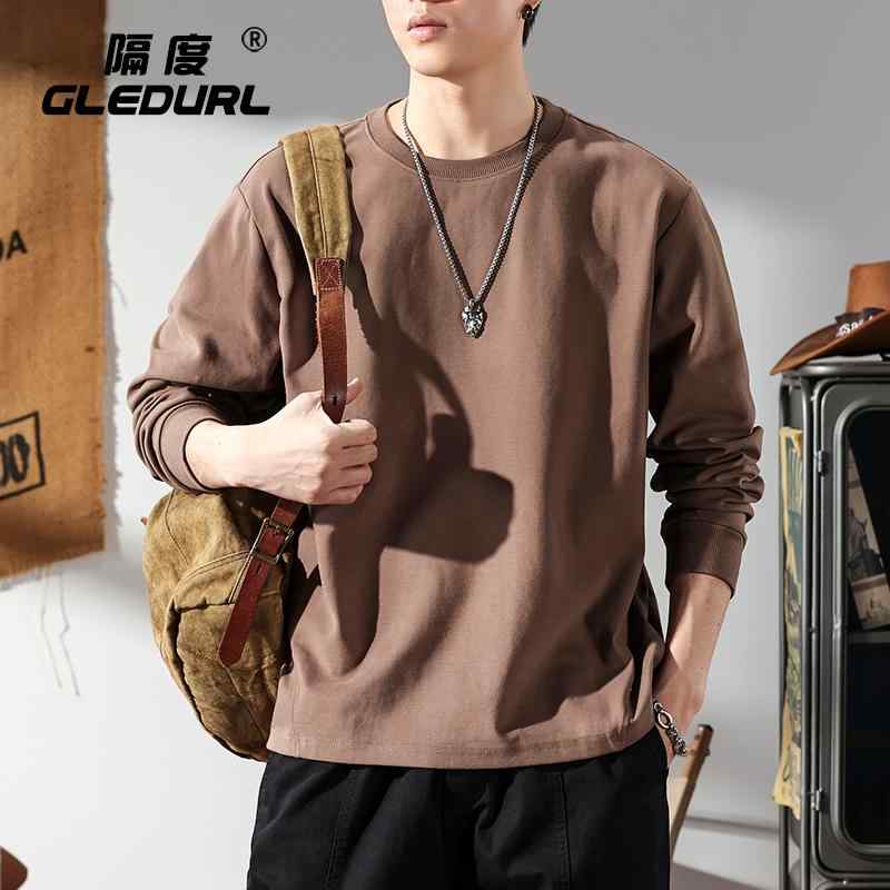 スウェット ロンT トレーナー メンズ アメカジ ラウンドネック プルオーバー 長袖 Tシャツ 春 ゆったり 綿 厚手 インナー スウェットシャツ ファッション