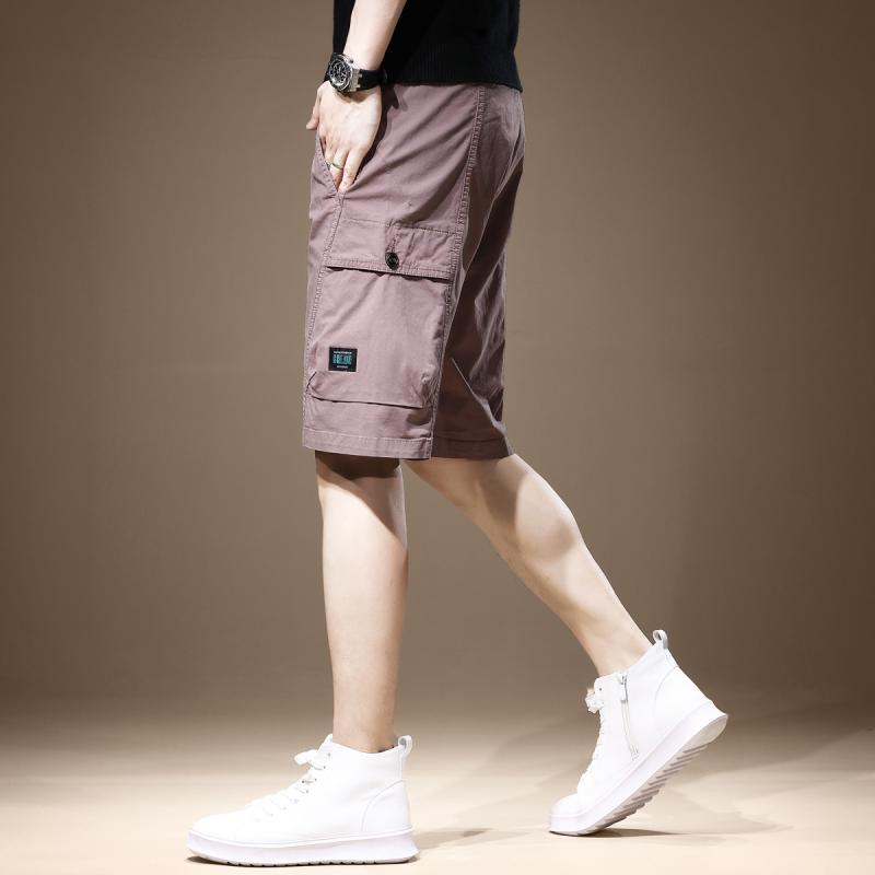 ハーフパンツ 豪華感 夏 ピンク カーゴ パンツ メンズ ストレート ミドル 通気性 カジュアル アウトドア 五分丈 クール｜セキュアデポ