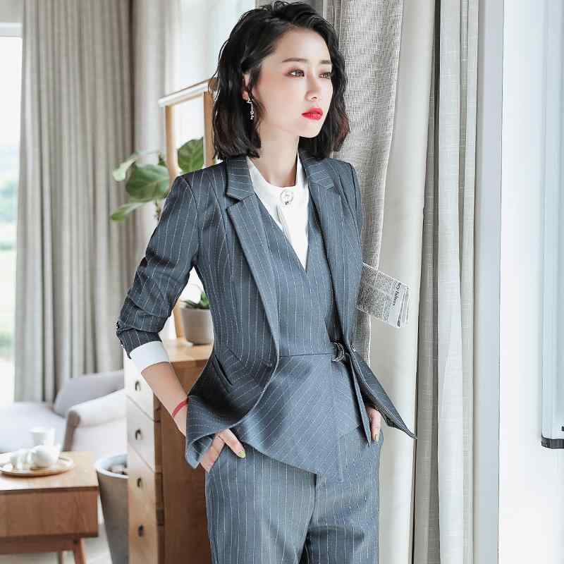 心地よい 背広 レディース 成年者 好いたらしい 今めかしい お上さん服 レディース 縞模様 年月 背広 ズボン下 プルオーバー より良い 上衣 大きめ大きさ