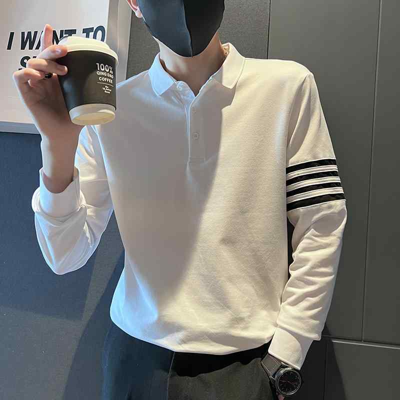 メンズ シャツ トップス スウェットシャツ 春秋 ポロシャツ 長袖 Tシャツ 大きめサイズ カジュアル おしゃれ ストライプ ゆったり