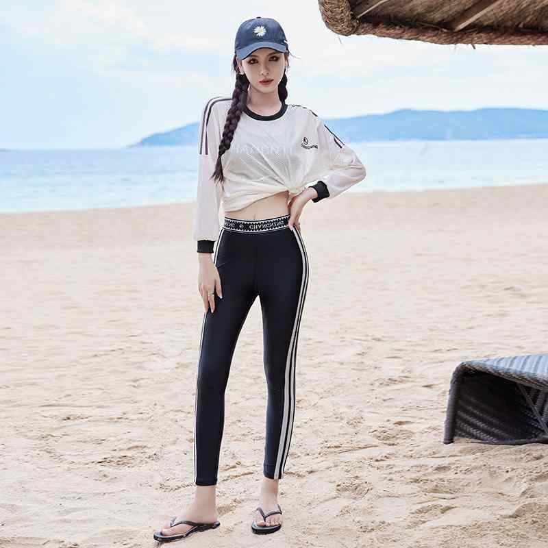 レディース水着 おしゃれ 美 長袖長ズボン ゆったり カバーアップ 水着 日焼け防止 海辺 バカンス リゾート 体型カバー 着痩せ オーバーサイズ スパ 水着 アウター 胸パッド ワイヤーし