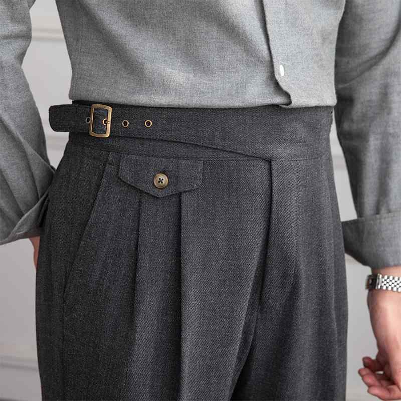 スラックス スーツパンツ ビジネス オフィス 通勤 メンズ 秋 ミドルハイウエスト ダブルプリーツ ロングパンツ レトロ メンズ 通気性 都会 ストレートパンツ カジュアル 6,422円