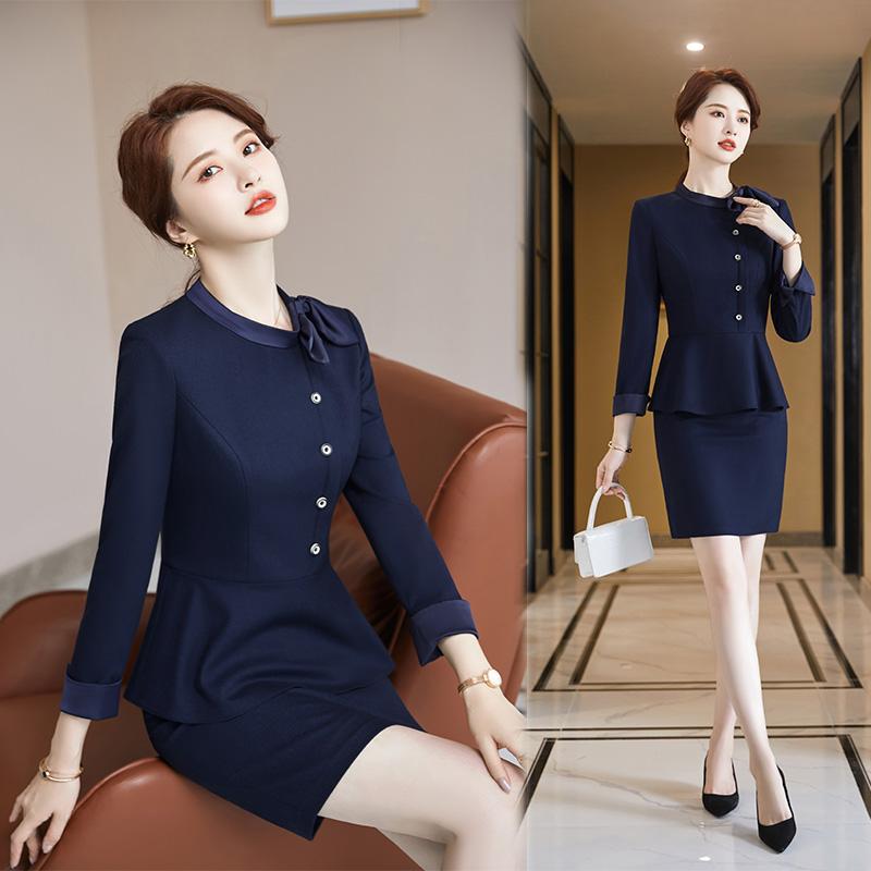 レディース スーツ レディース 半袖 中袖 長袖 作業服 セットアップ 2点セット ホテル フロント 制服 フェミニン ビューティーサロン キャリアウーマン｜セキュアデポ