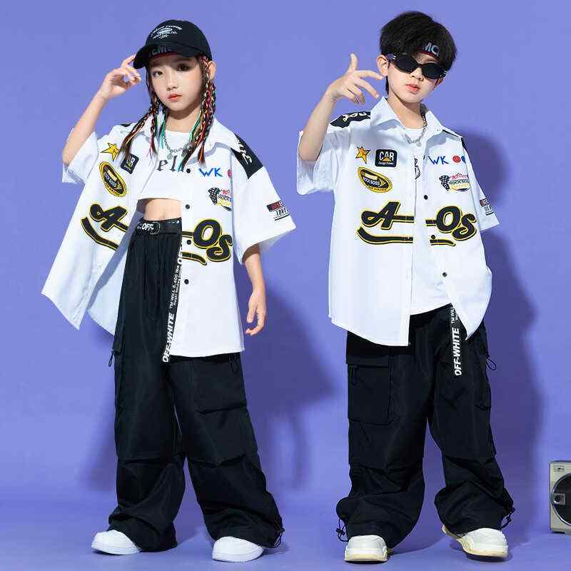 キッズ セットアップ 子供服 ストリート ダンス ファッション 男の子 女の子 ジャズ パフォーマンス ヒップホップ ユニセックス 韓国ファッション