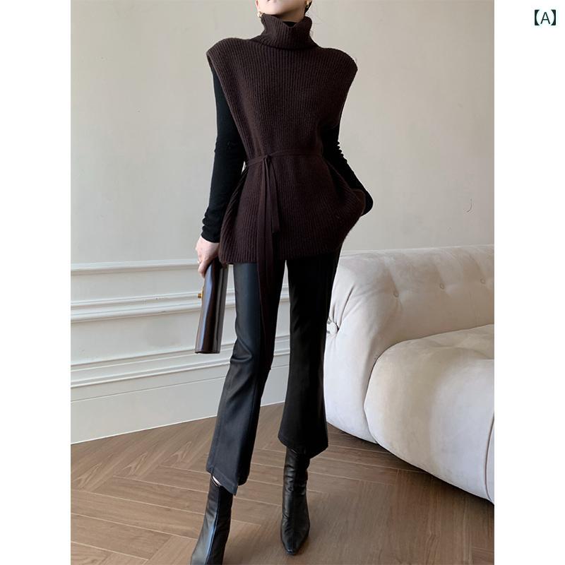 レディース パンツ 春秋冬 PU フェイクレザー 黒 ハイウエスト 九分丈 スリムフィット オフィス エレガント ストレッチ シンプル ブーツカット カジュアル