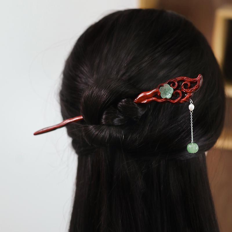 ヘアヘアアクセサリー かんざし ヘアピン 木 頭 髪飾り 髪留め 大人式 母の日 ギフト レトロ おしゃれ モダン レトロ レディース シンプル ナチュラル 装飾品 撮影 小道具 レディース