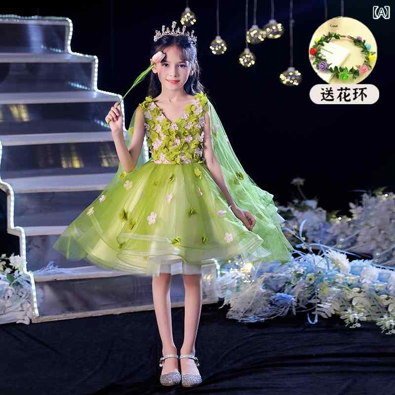 フラワーガール ドレス キッズ ジュニア ファッション 女の子 子供服 ガール 豪華感 かわいい プリンセス イベント 結婚式 パーティー 衣装 発表会 誕生会|セキュアデポ
