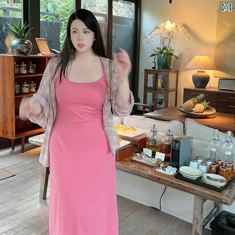 レディース サスペンダー ドレス ワンピース 体型カバー ウエスト スリム Aライン ロング スカート 大きめサイズ レディース ぽっちゃり シンプル ぽっちゃり方｜セキュアデポ