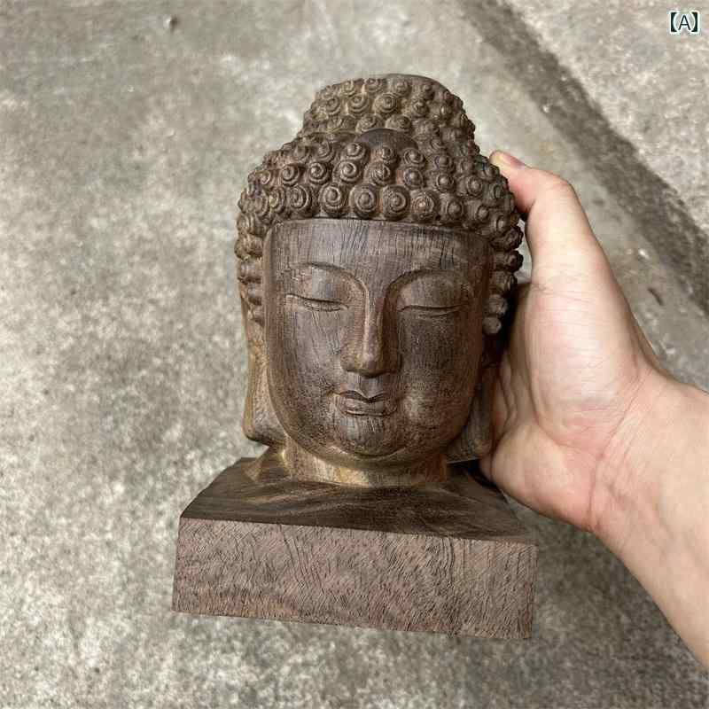 仏頭 置物 木 仏具 神具 インテリア ディスプレイ レトロ 小物 アート 縁起物 彫刻 菩薩 仏像 仏陀 チャイナ風 8,085円