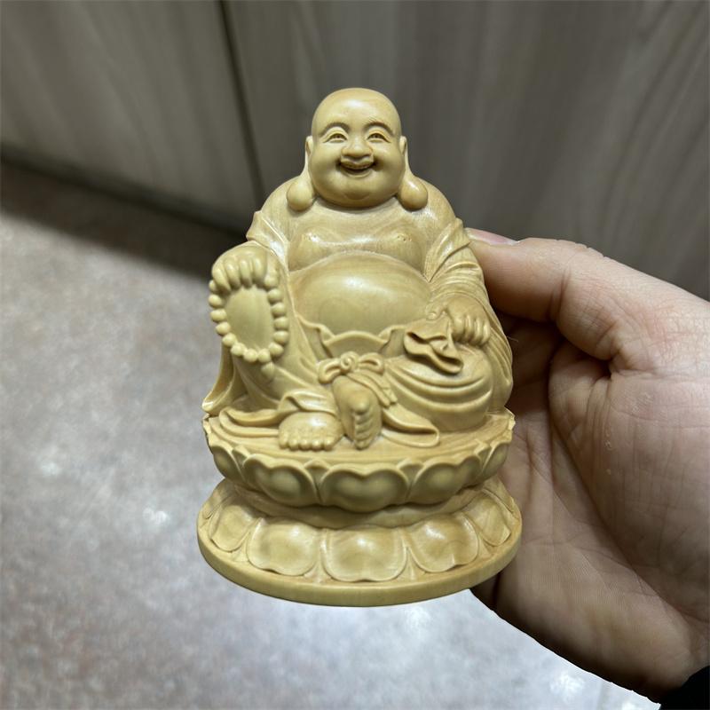 弥勒菩薩 布袋 七福神 木 置物 仏具 神具 インテリア ディスプレイ レトロ 小物 アート 木 縁起物 彫刻 菩薩 仏像 仏陀 チャイナ風 ｜セキュアデポ 8,340円