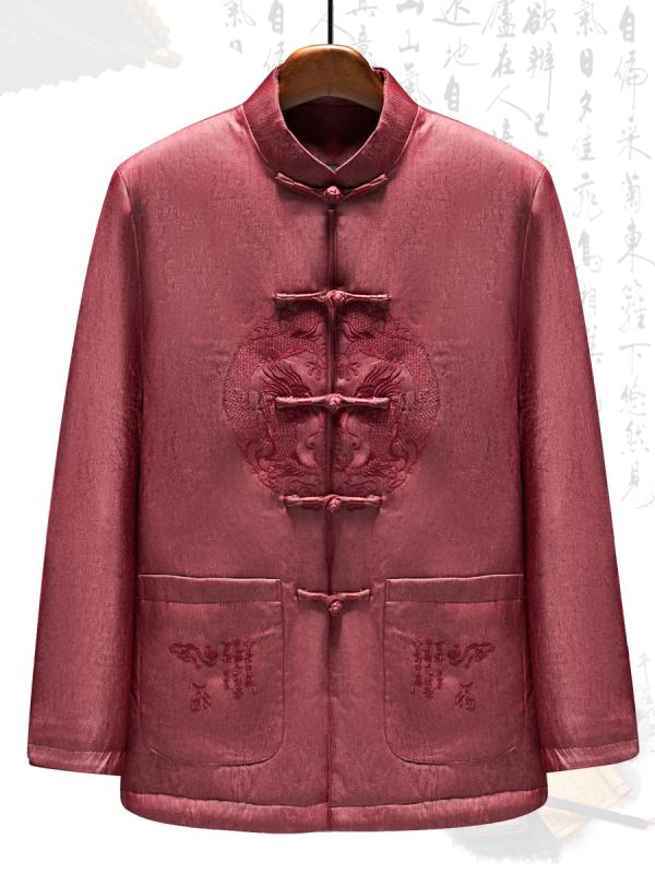 コート メンズ カジュアル 紳士服 唐 スーツ お祝い 綿 中華風 赤 厚手お祝い お父さん 衣装 中華風 トップス