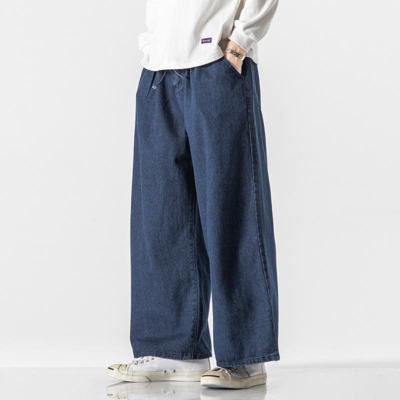 スカート メンズ 秋 春 カジュアル 厚手 ジーンズ 大きいサイズ ワイド レッグ レトロ ストレート ナショナル ファッション
