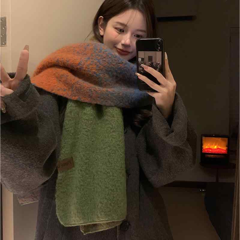 レディース 冬 マフラー おしゃれ ハイエンド スカーフ ハイエンド 韓国 モヘア 厚手 暖かい スカーフ