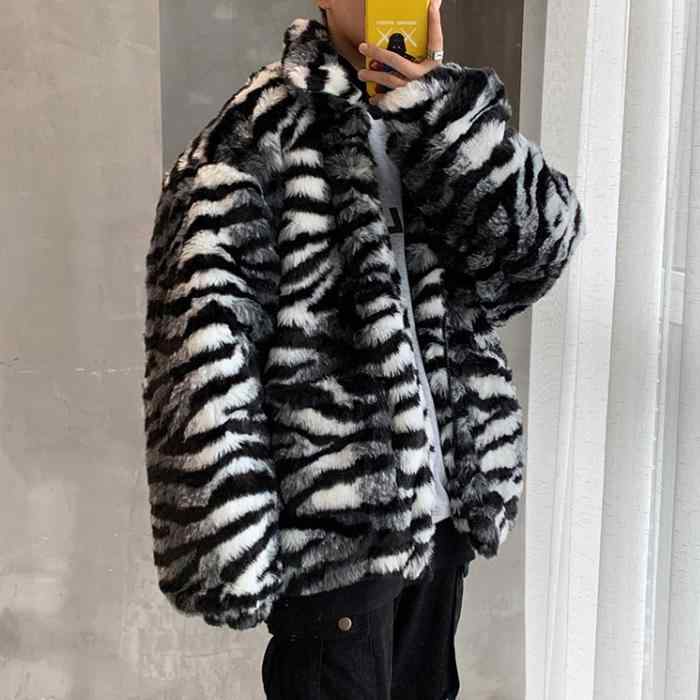 ジャケット コットン 冬 服 ヒップ ホップ ゆるい ヒョウ 柄 男性 カップル ここ