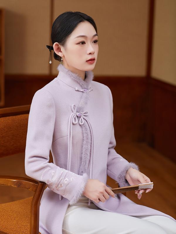 御召しもの レディース 秋 長袖 瀬戸もの服 アオザイ 御上さん 服 御上さん服 中華風 漢服 瀬戸もの 古銭 思い入れる服