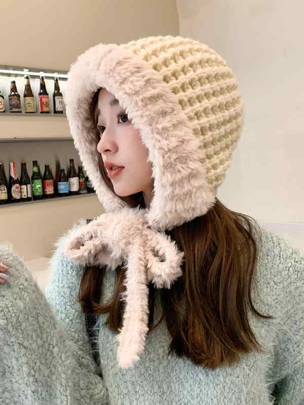 秋 冬 ニット ウール 帽子 防寒 あったかい 女性用 防寒 柔らか 暖かい 大きい 頭囲 帽 耳保護 ロシア