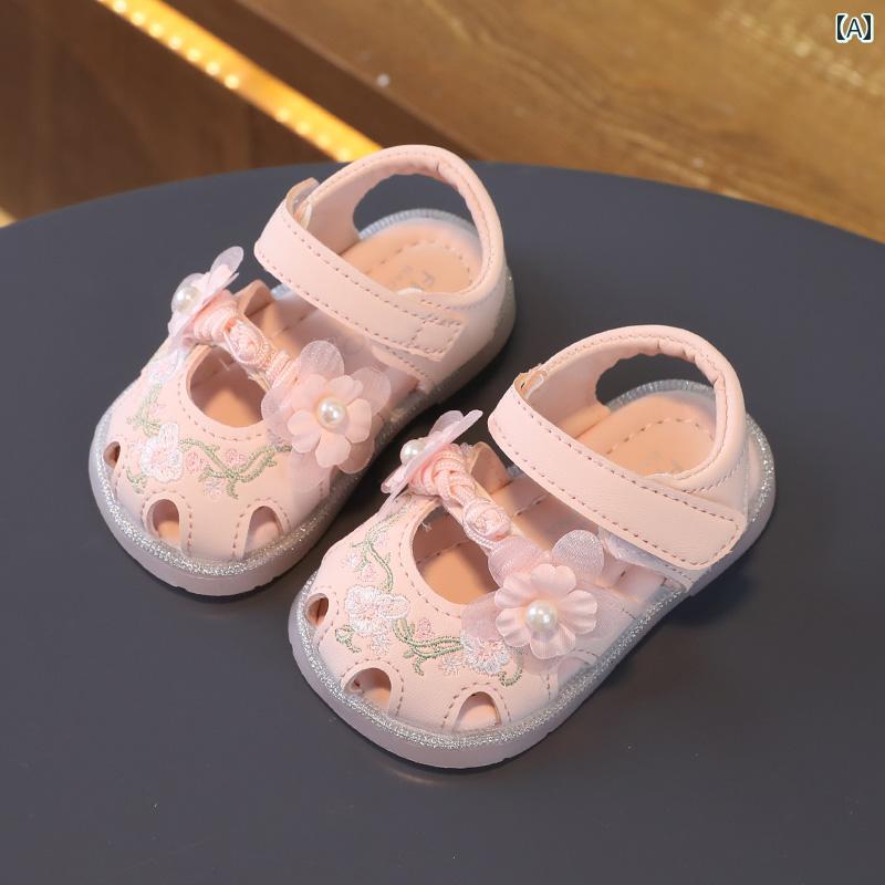 ベビー シューズ 女の子 赤ちゃん サンダル 夏 ソフト ソール 幼児 滑りにくい 靴 通気性 プリンセス 柔軟 夏
