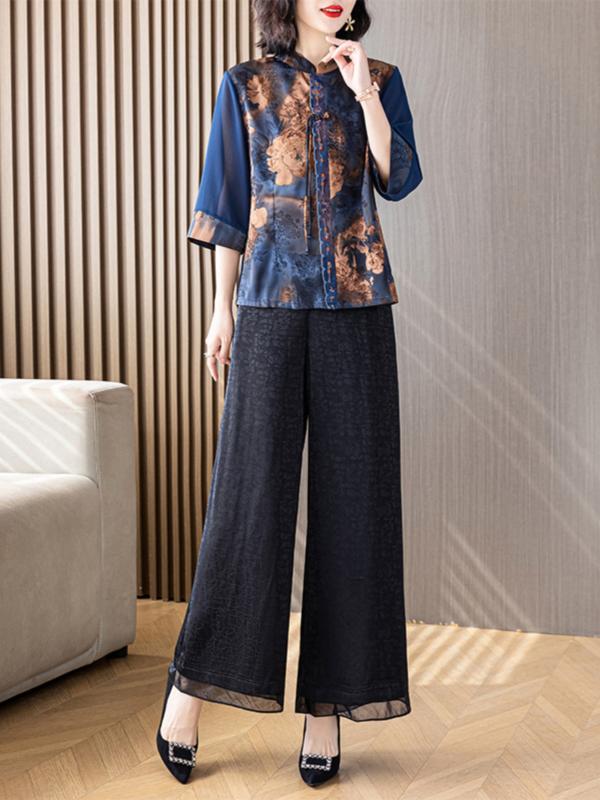 レディース ファッション セットアップ カジュアル 普段使い 婦人服 マザーズ 上品 夏 ママ スーツ 高級感 2点 セット