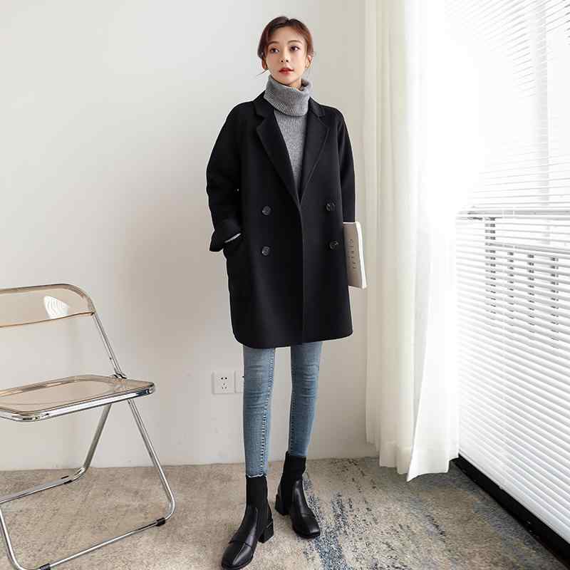 コート ウール レディース 上品 マザーズ 婦人服 両面 女性 ショート 秋冬 ハイエンド 小さい ファッション スーツ