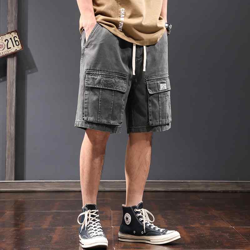 パンツ ハーフ メンズ アメリカン カーゴ ショーツ 夏 ストレート レトロ アウトドア カジュアル