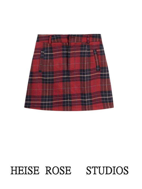 スカート レディース ボトムス スパイシーハロー ララ 制服 ガールズ / 春 赤 グレー 快適 ハイウエスト オプション家