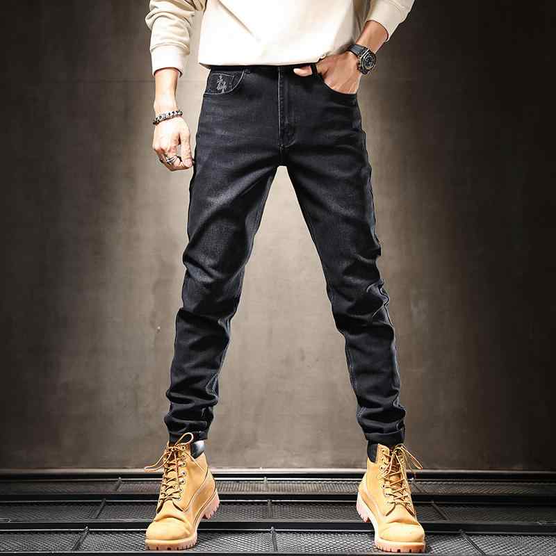 デニムパンツ メンズ 秋 ハイエンド ソフト ジーンズ スリムフィット スタイリッシュ 春秋 ズボン ファッション ストレッチパンツ