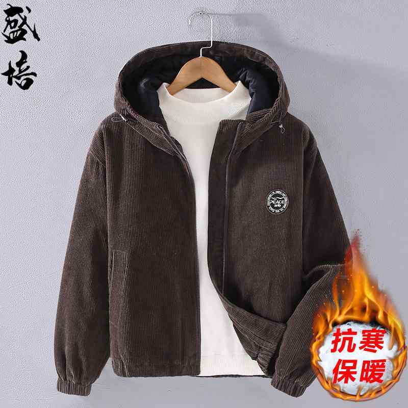 ジャケット メンズ あったかい 秋冬 コーデュロイ フード付き パーカー コットンコート 男性用 カジュアル 英国 男性用 コーデュロイ コットンコート 男性用 厚手 暖かい