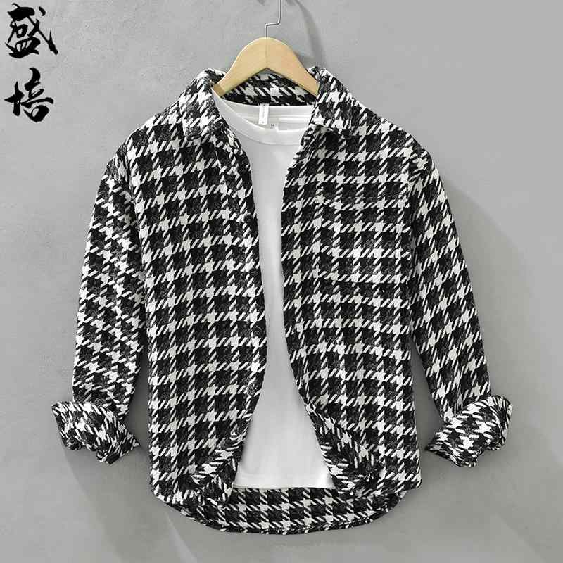 トップス シャツ ジャケット シャツ トップス メンズ 爽か シンプル 厚手 ニット 長袖 韓国 芸術 セーター 秋冬 暖かい 厚手