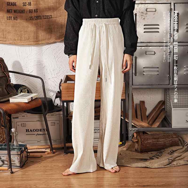 ズボン下 メンズ ズボン ゆったり 心地好い 広々とした レッグ 成人男性用 烏兎 ドレープ 風合い 弾力性 ウエストドローストリング 広々とした レッグ
