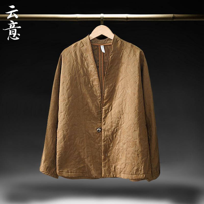 トップス ジャケット 道教 ローブ メンズ 秋冬 中華風 カーディガン 中華風 漢服 レトロ 唐 スーツ カジュアル 在家 茶師服