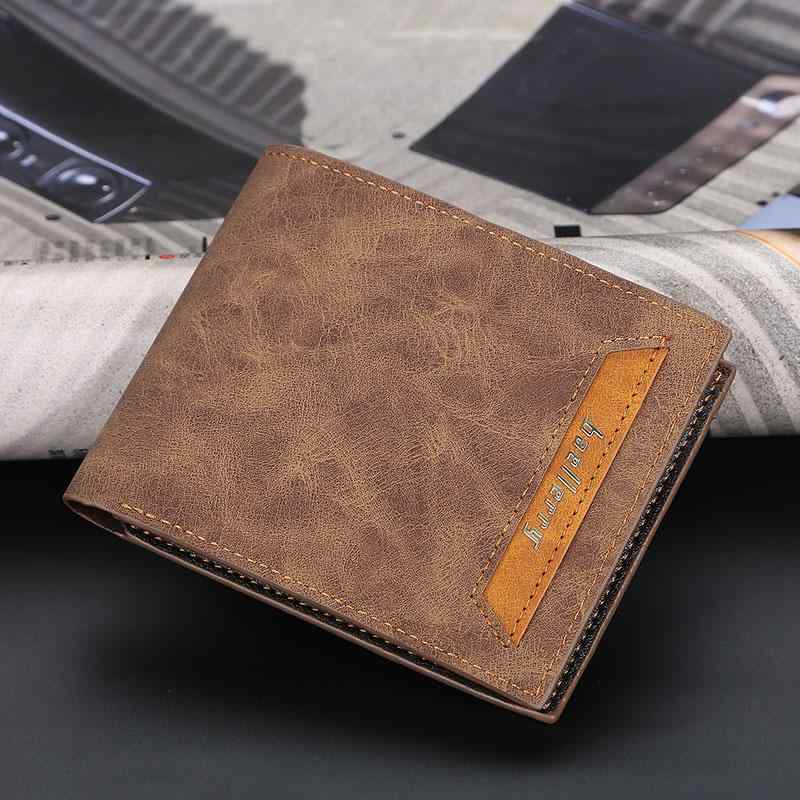 財布 レザー ショート ウォレット メンズカジュアル レトロ ショート ウォレット 盗難 防止 ブラシ 薄型 メンズ マルチ カード スロットコイン クリップ