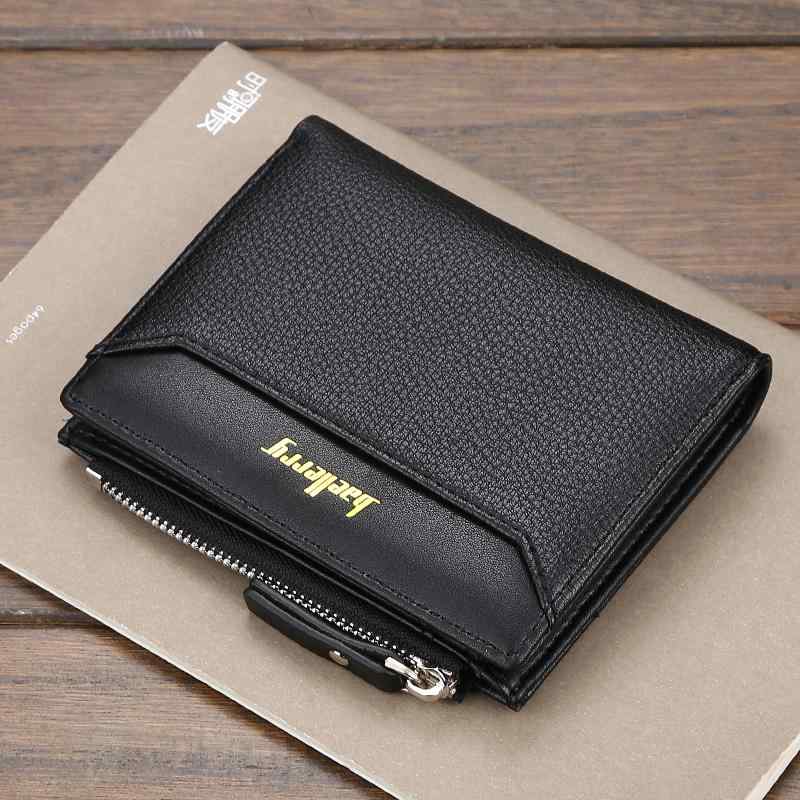 財布 レザー ショート ウォレット レザー ビジネス メンズショート 薄型 マルチ カードスロット ファッション メンズ ジッパー コイン