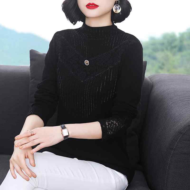 トップス シャツ レディース 長袖 カジュアル 快適 マザーズ 婦人服 普段着 ハーフ タートルネック 暖かい 女性 秋冬 ファッション インナー Tシャツ