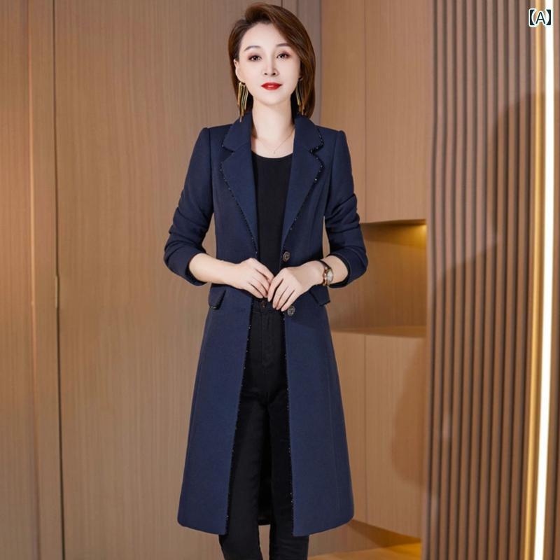 テーラードコート 春服 秋服 レディース 晴れ晴れしい感 分かりやすい かっこ良い 普段使い走り使い走り 成年者 心地好い 窈窕たる 冷やりとした お呼ばれ 寄り合い アウトドア 厚地の外套 コート・ジャケット-レディースファッション