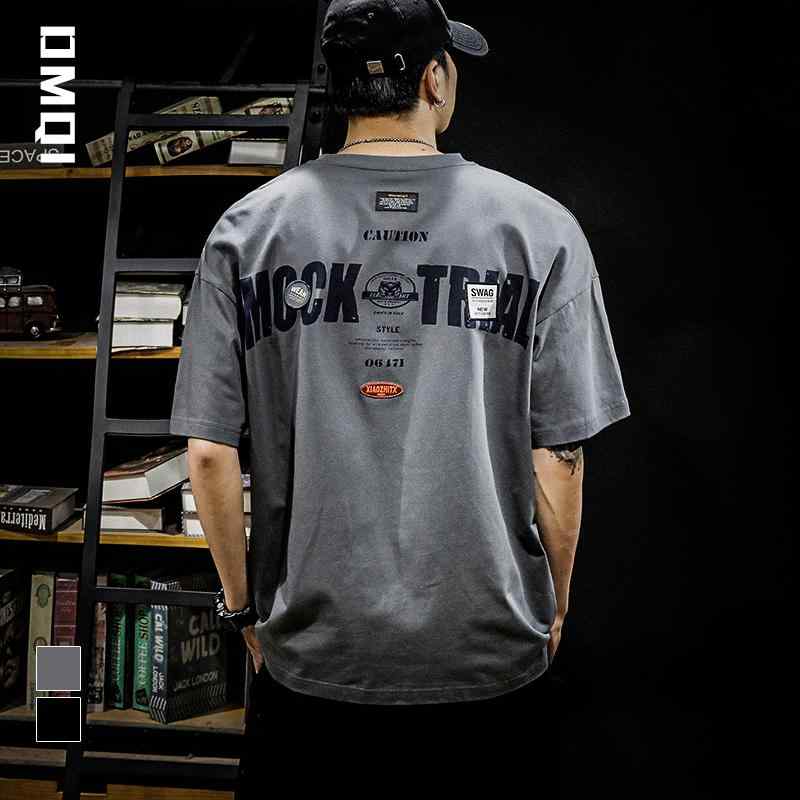 半袖 Tシャツ 夏 綿 レトロ メンズ ゆったり 大きめサイズ アメリカン メンズ ウール レジャー ひんやり 涼しい 快適 刺繍 プリント カジュアル