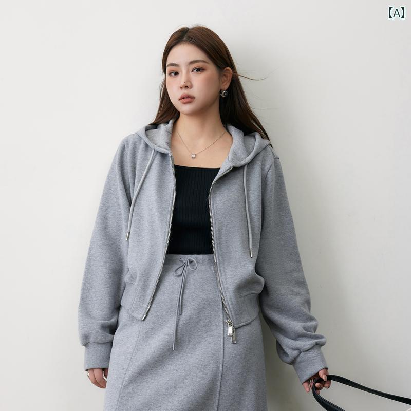 レディース ぽっちゃり 大きめサイズ 婦人服 スウェット ジャケット スカート ハイウエスト 春 カジュアル