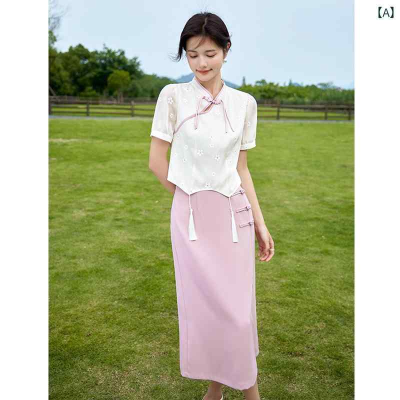 レディース 大きめサイズ 婦人服 トップス チャイナ風 夏 シンプル おしゃれ ぽっちゃり プリント スリムフィット 7,923円