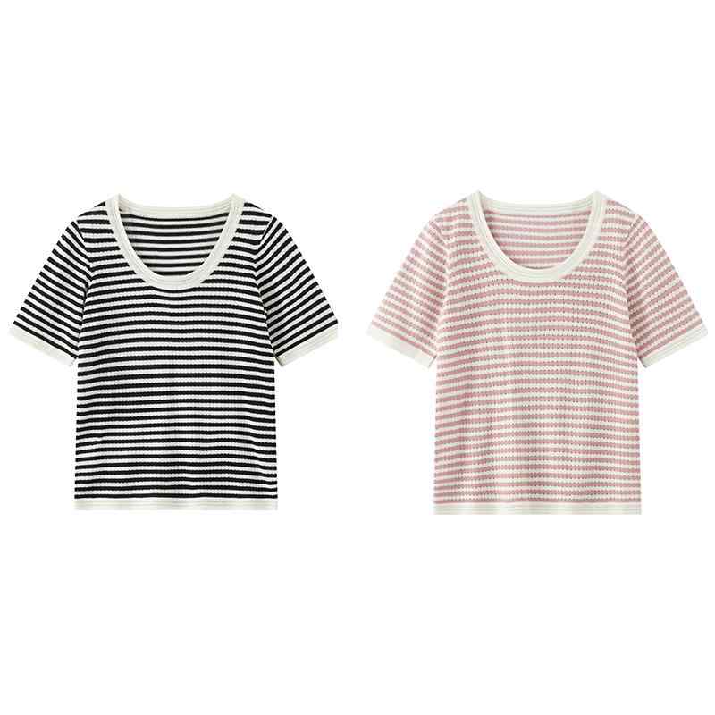 レディース ぽっちゃり 婦人服 トップス カットソー ニット カジュアル シンプル おしゃれ 大きめサイズ ゆったり 夏