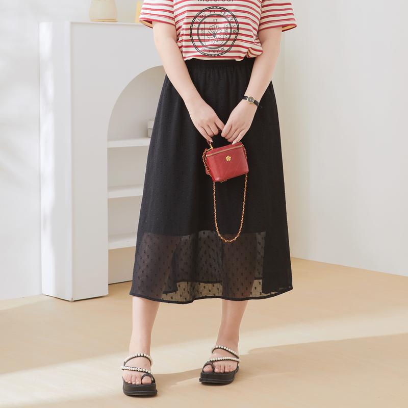 レディース 婦人服 大きめサイズ ゆったり ぽっちゃり スカート 夏 薄手 カジュアル ハイウエスト おしゃれ