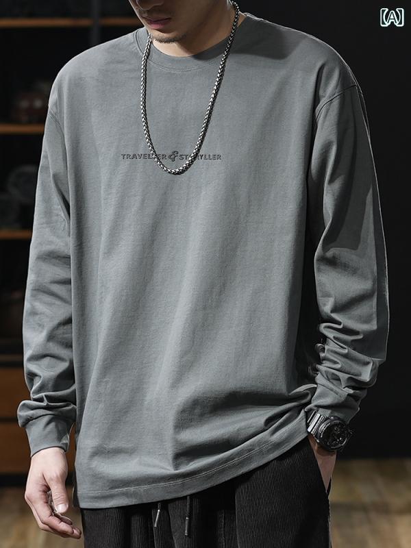 スウェット メンズ トップス アメリカン レトロ 綿 長袖 Tシャツ 春 ファッション トレーナー 秋 カジュアル レイヤリング 通気性 5,618円