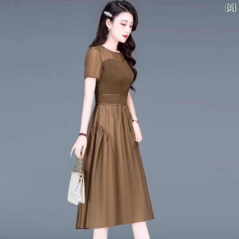 レディース 流行り物 衣装 レディース アセテート お召しもの 夏  晴れ晴れしい感 か細い 雅びやか 雅びやか ラグジュアリー か細い