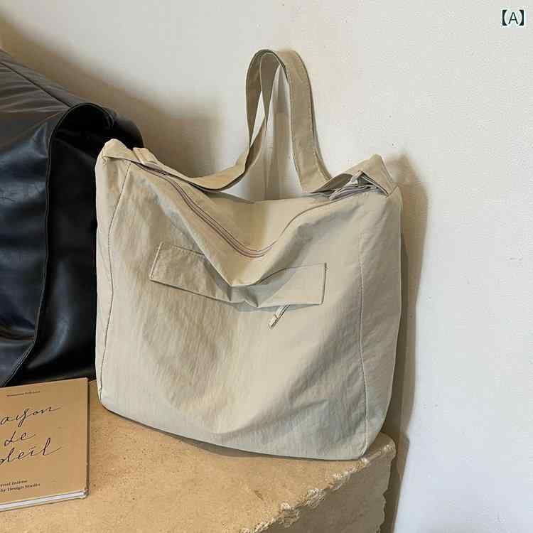 バッグ 普段使い トートバッグ ハンドバッグ 大容量 ナイロン カジュアル シンプル 通学 レジャー レディース ファッション小物