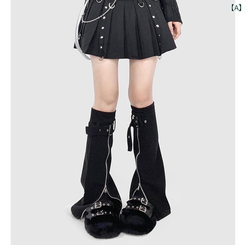 ガーリー ブーツカバー レッグカバー パンク ゴシック ロック ダーク アングラ サブカルチャー 個性 ファッション レディース