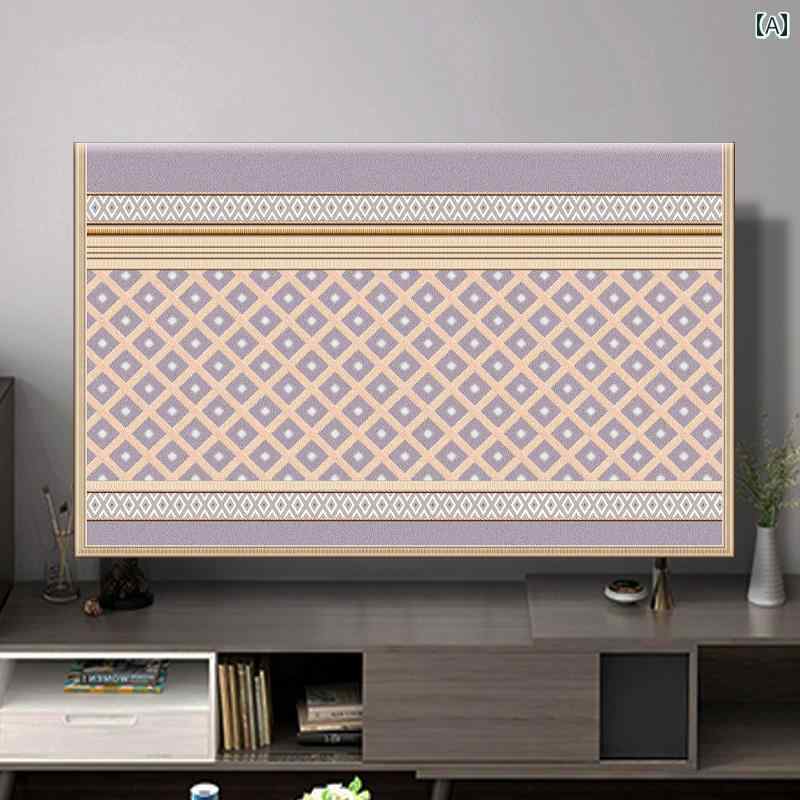 テレビカバー 防塵 おしゃれ 55インチ 65インチ 70インチ 75インチ 80インチ ダスト 保護 クロス 液晶TVカバー 布 生活品 インテリア 吊り下げ