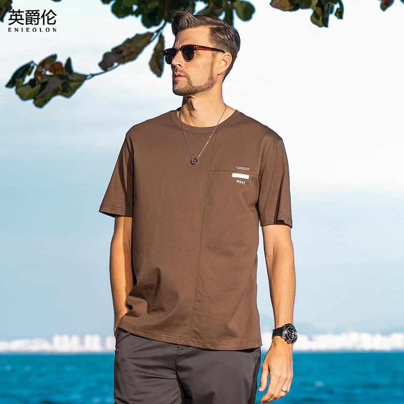 Tシャツ トップス カジュアル メンズ おしゃれ ファッション シンプル 線 コットン ボーイズ 半袖 夏 レター 大きいサイズ アメリカン ラウンドネック