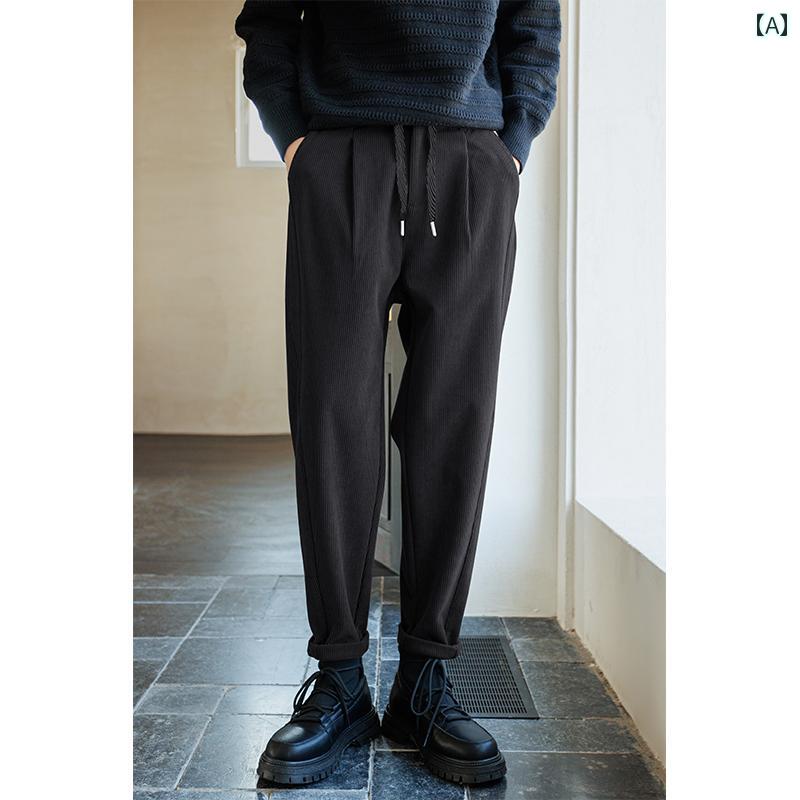 カジュアル パンツ 履きやい シンプル ラフ おしゃれ ミニマル 普段使い メンズ ファッション 大きめサイズ 秋冬｜セキュアデポ