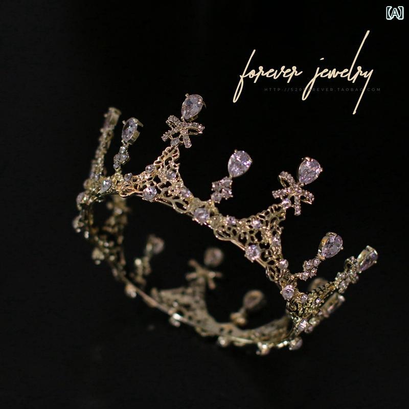 クラウン ティアラ フェアリー 花嫁 ラウンド ビジュー バタフライ ラインストーン ウェディング 結婚式 誕生日 ヘアアクセサリー