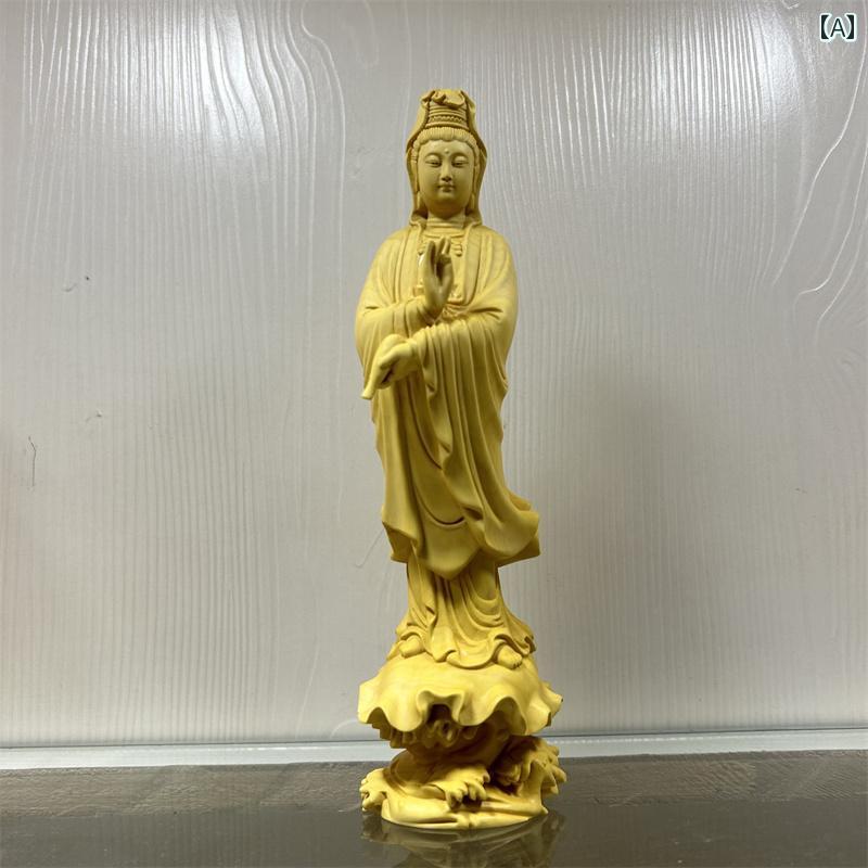 観音菩薩 木 飾りつけ 仏具 神具 室内装飾 見せびらかす レトロ 小物 工芸 縁起物 刻みつける 菩薩 仏像 釈迦牟尼 瀬戸もの風