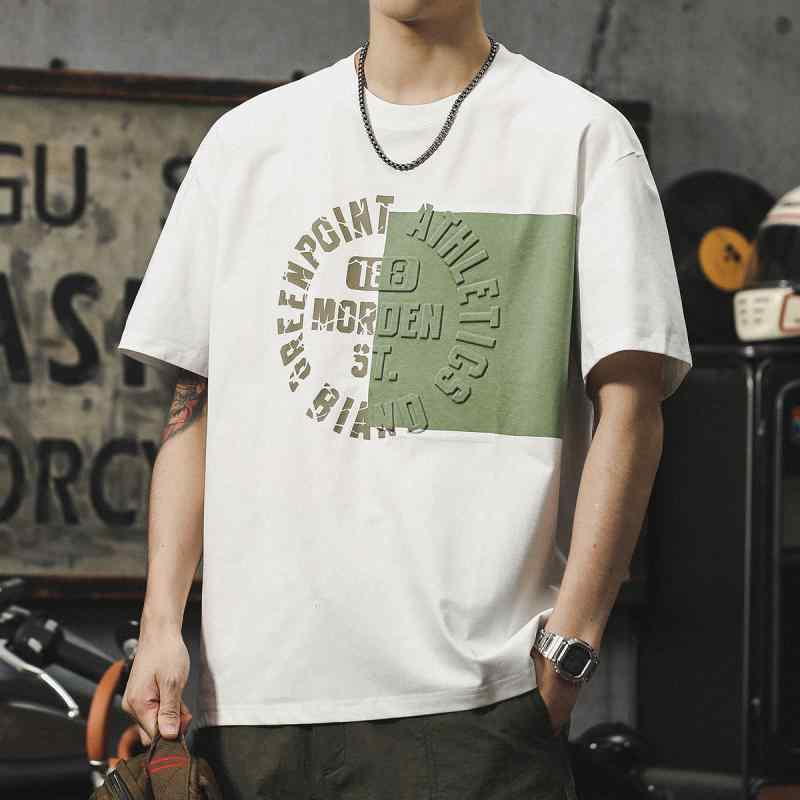 メンズ ファッショントップス Tシャツ ゆったり アメリカン レトロ カットソー 普段使い 薄手 ひんやり 涼しい 快適 半袖 アウトドア スポーツ ワーク カジュアル メンズ 夏